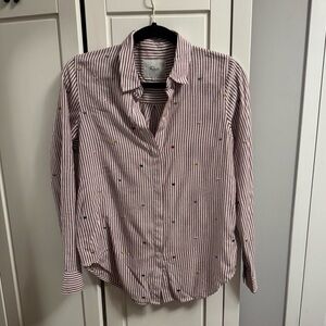 Rails Red and White Casual Button Down Shirt